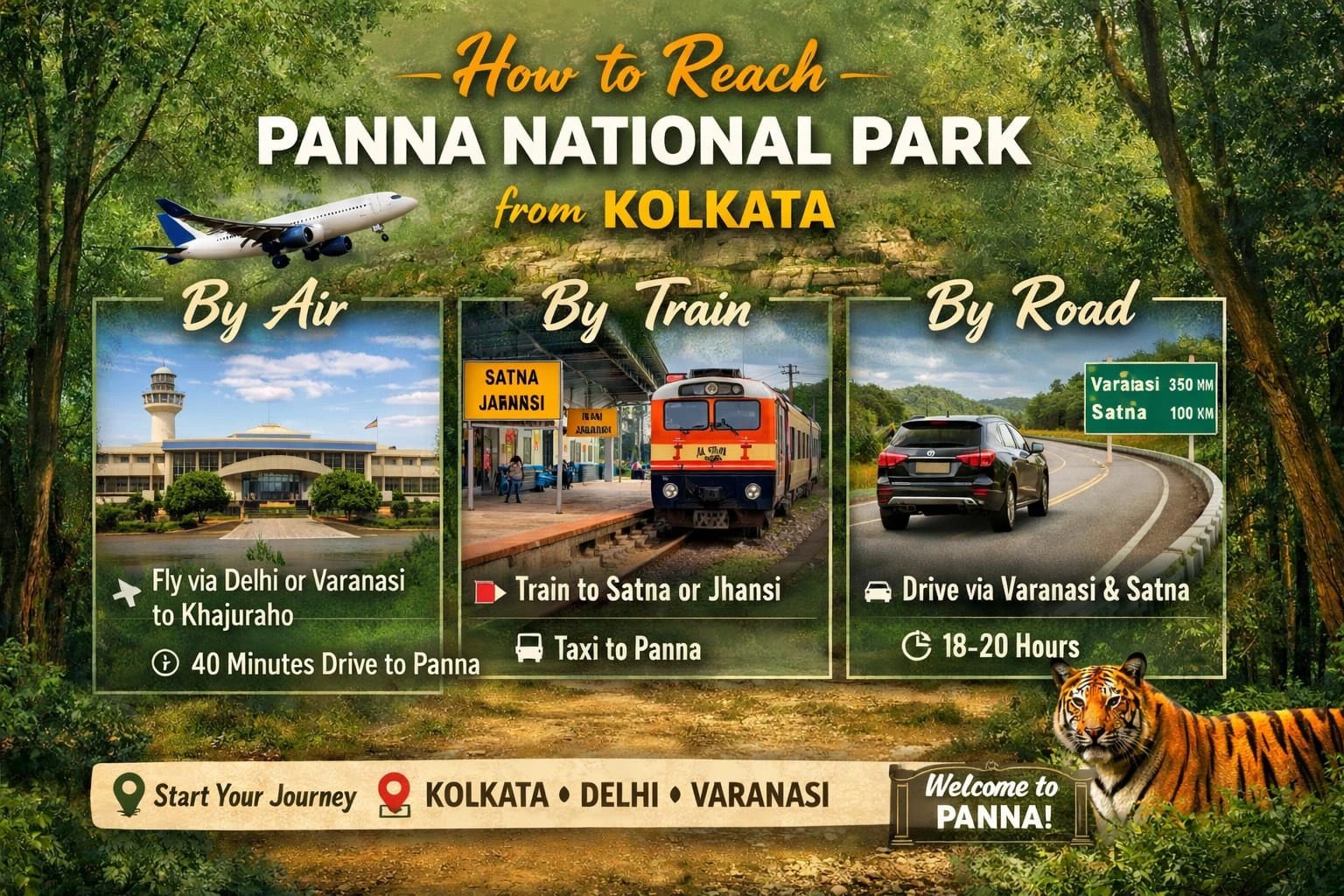 How To Reach Panna National Park From Kolkata